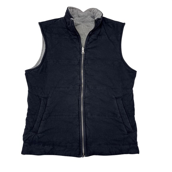 Banana Republic Other - Banana Republic Reversible Vest Mens Size Medium Black / Gray Full Zip Casual